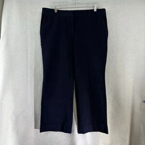 Talbots Women's Mid Rise Straight Leg Career Newport Navy‎ Blue Pants Sz 16P